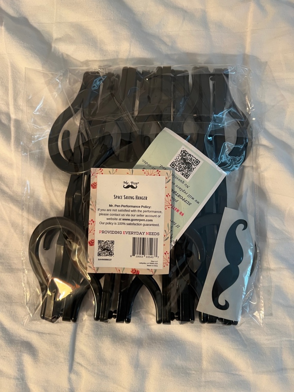 Black Space-Saving Hangers